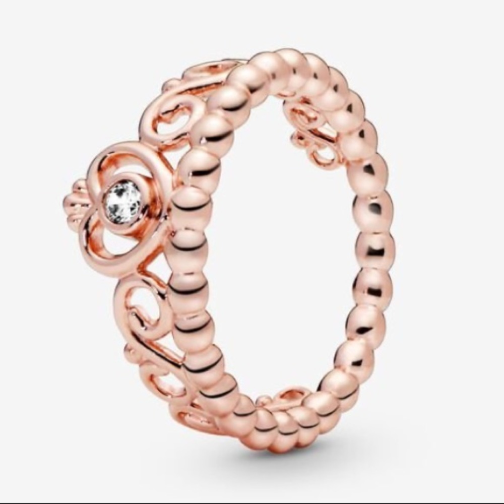 Pandora rose gold tiara princess ring